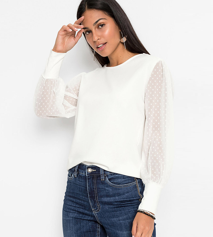 Póló sifon ujjakkal