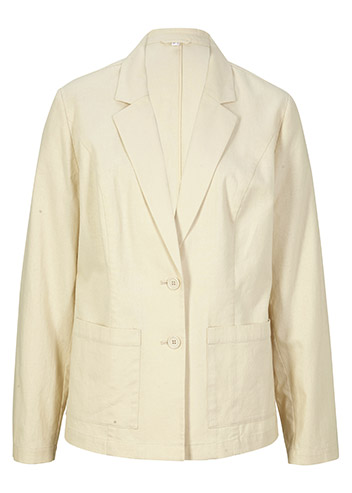 Vékony lenvászon blézer zsebkkel