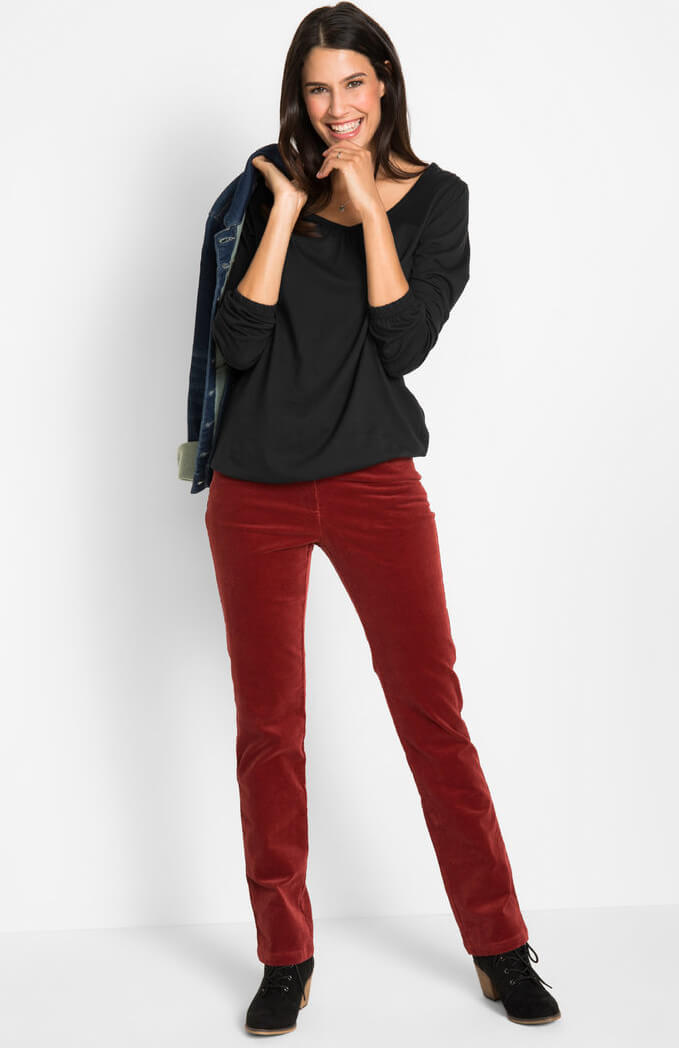 Sztreccs kordnadrág, Straight