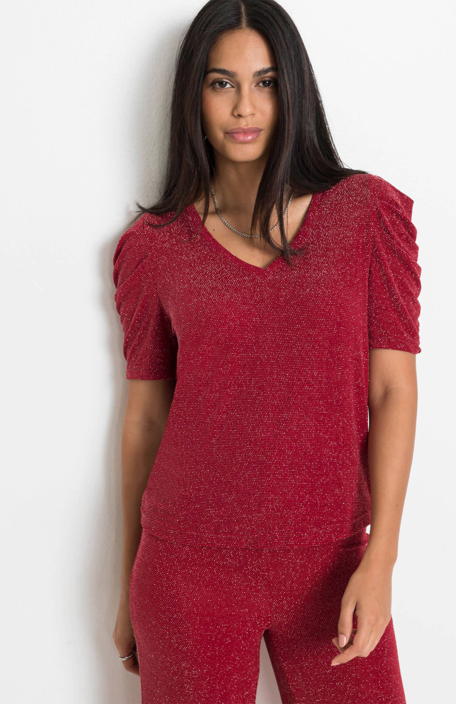 Csillogó boxy póló